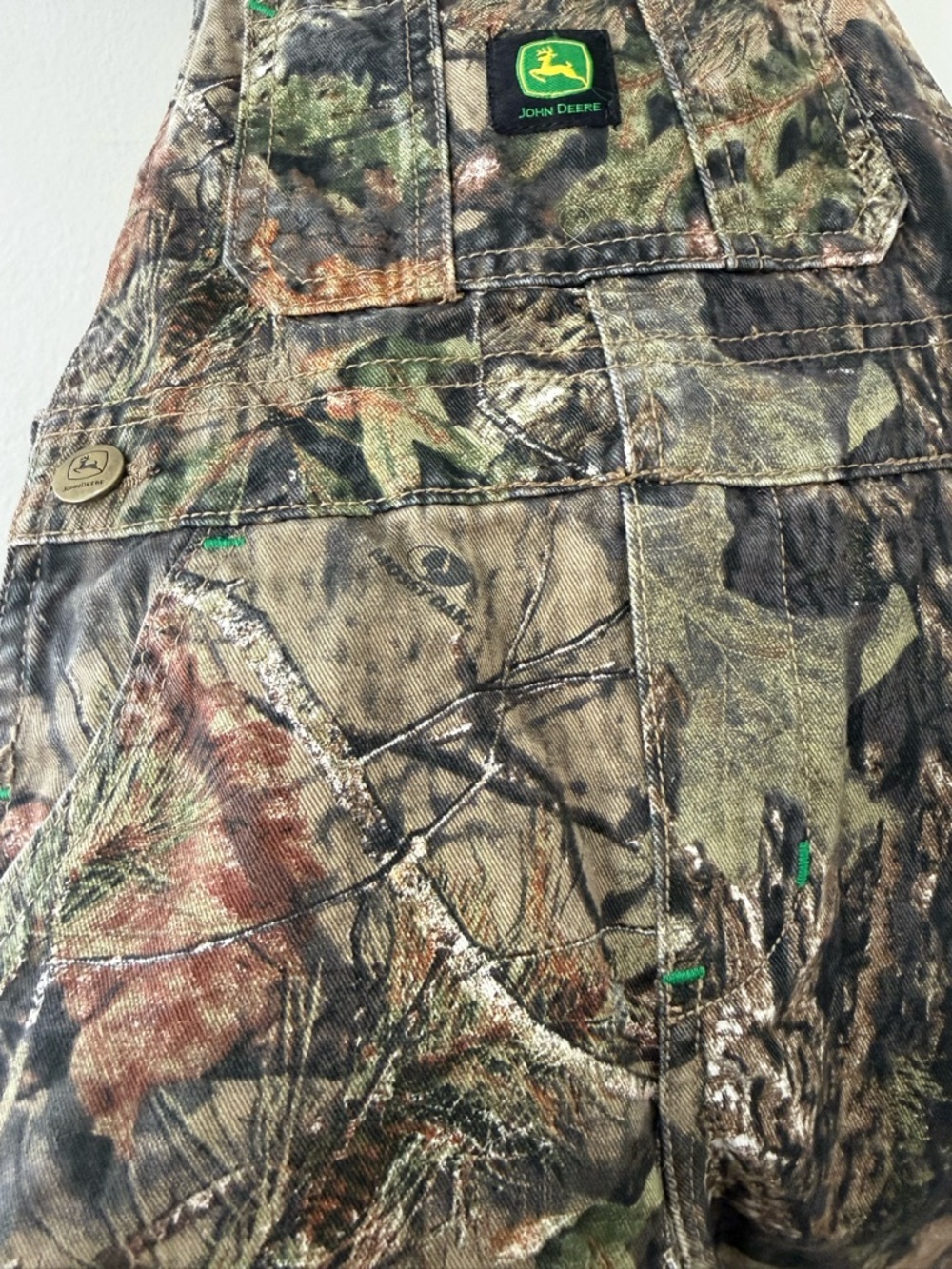 John Deere Camo Kids Toddler Boys 4T One-Piece Overalls in Brown & Green - Picture 7 of 9